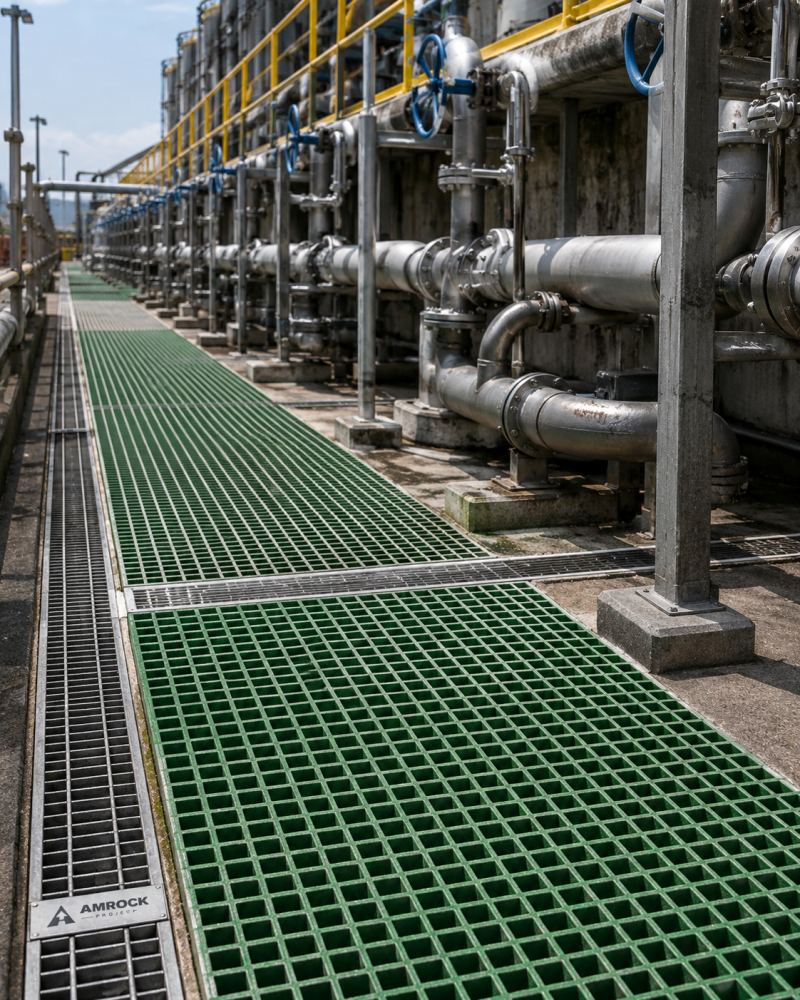 FRP Gratings, Drain Covers & Walkways by AMROCK FRP Gratings, Drain Covers & Walkways by AMROCK