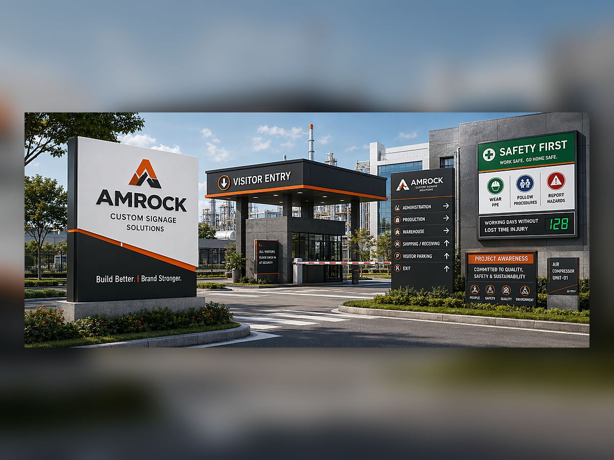 AMROCK Custom Signage Solutions for Industrial & Corporate Projects signage image