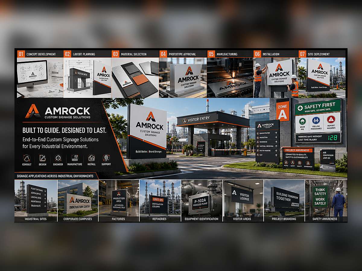AMROCK Custom Signage Solutions for Industrial & Corporate Projects signage image